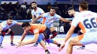 Jeeva Kumar (third from right) scored only four tackle points in four matches
